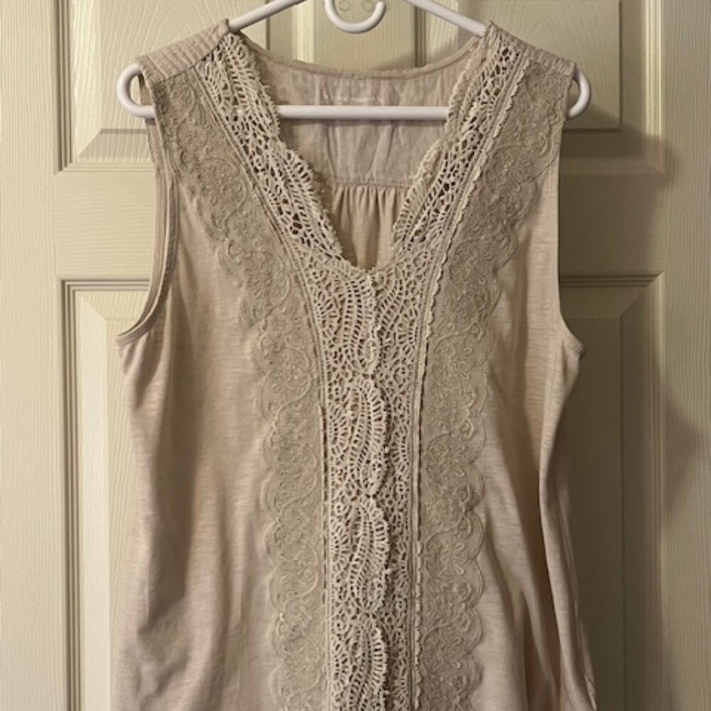 Soft Surroundings Fiora Top  Oatmeal - Large